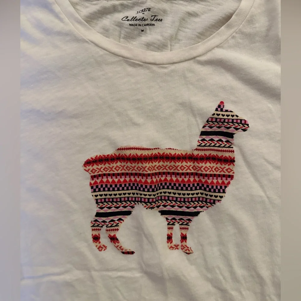 J crew collector T shirt with llama - Picture 1 of 2
